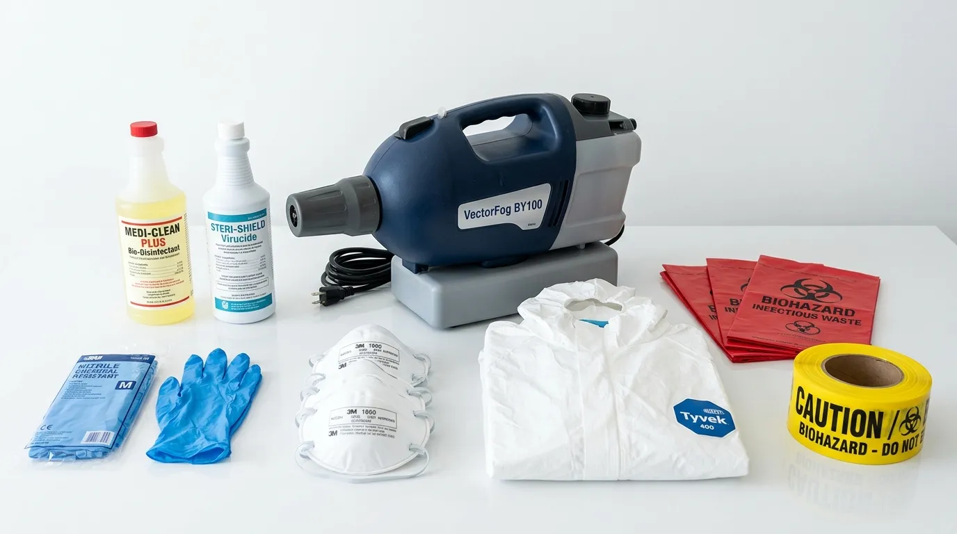 Professional biohazard remediation crew working in Old Forge